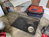 Dog kennel plus items on top