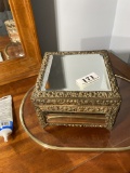 19th century seashell themed antique jewelry box