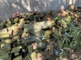 Very large lot of old bricks, clay pipes