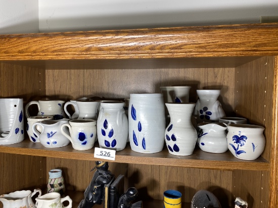 Shelf lot of Williamsburg pottery