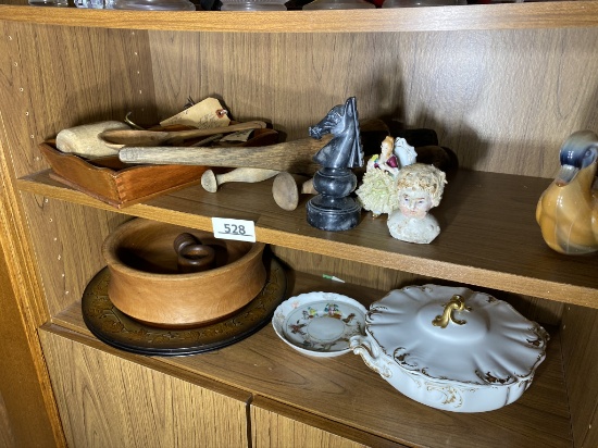 2 shelves of antiques and more