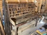 Antique Oak Post Office Desk with Sorters