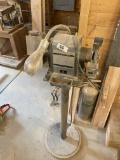 Vintage Grinder on stand with lamp