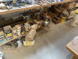 Old Shop Lathe and items under workbench lot