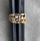 Men's 10k gold and diamond nugget style ring - 9.41 grams