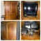 TV Cabinet with Samsung 40 inch TV with Remote & Assortment of DVD's