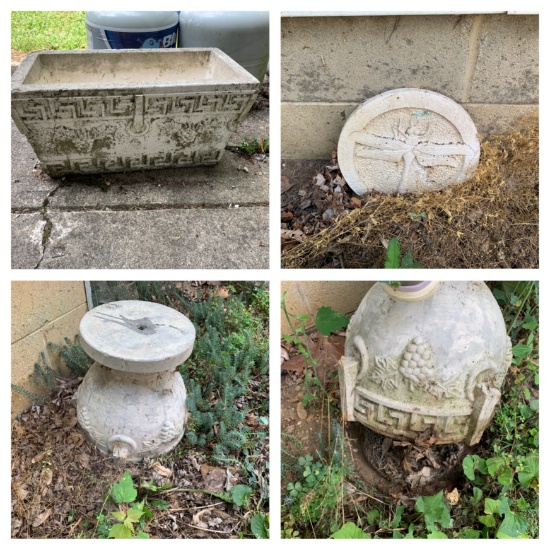 Group of Concrete Planters