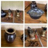 Blow Torches, Sauder irions, Stoneware & More