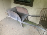 Beautiful Unique Wooden Wheelbarrow with Removable Sides