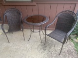 2 Rattan Chairs and Table