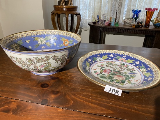 2 Vintage Chinese Ceramic Bowls