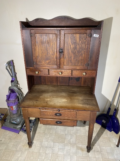 Antique Plantation Secretary Style Kitchen Cupboard or Cabinet
