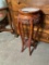 Vintage Chinese Pedestal Stand w/Marble Top Insert