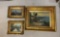 Group lot of 3 Antique Paintings