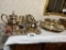 Large group lot of assorted silver plate wares