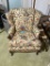 Vintage Embroidered Wing Back Chair