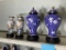Group lot vintage Chinese enamel vases