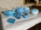 Group lot of blue art glass including Fenton, Westmoreland