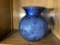 Vintage blue Lalique Vase w/Butterflies