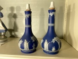 Pair of unusual Wedgwood jasperware bottles