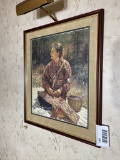 Framed Robert Griffing print of a Native American lady