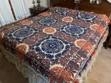 Large Sized Antique Coverlet - Belmont Cty Ohio