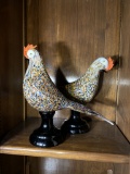 Pair of Murano Glass Roosters