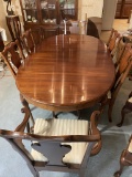 Vintage Cherry Wood Dining Table PLUS 8 Chairs