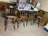4 vintage bar stools