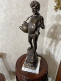 Antique Italian Bronze Statue on Marble Base - Signed
