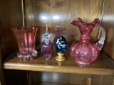 Group lot of vintage glass including Fenton, Hand blown