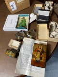 Group of assorted items included painted Russian boxes