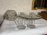 Group lot of older decorative glass