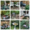 Patio Table, Chairs, Umbrella, Grill, Log Holders, Outdoor Patio Box, Bird Feeders, Bird Bath