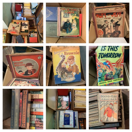 Huge Group Vintage Books.  See Photos