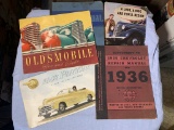 1935 Chevrolet Repair Manual for 1936 Service Information Book, Early Oldsmobile Brochure
