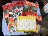 Group of Early Vintage Baseball Magazines, 1948 Standard Network Baseball Calendar