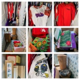 Closet Cleanout Clothing, Baskets, Holiday Items, Holiday Wrap & More