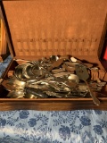 Large Group of Flatware and Coasters