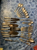 Group of Sterling Flatware.  Knife Handles Not Included in Weight.  707. Grams