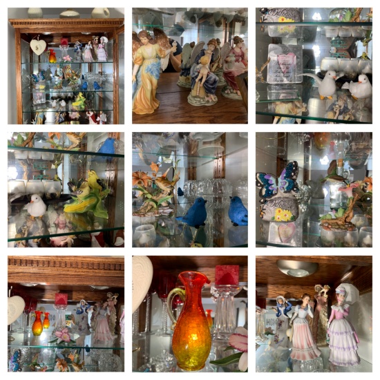 Figurines, Hoco Birds, Home Interior, Ruby Stemware, & More