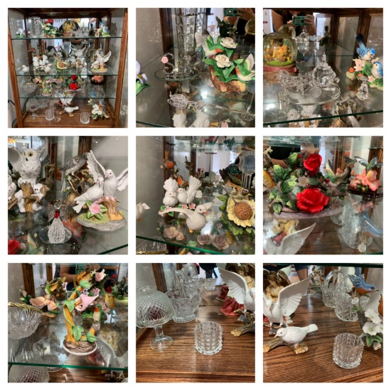 Shannon Crystal Carriage & horse, Snow Globe, Homco Porcelain, Regency, Cut Glass & More