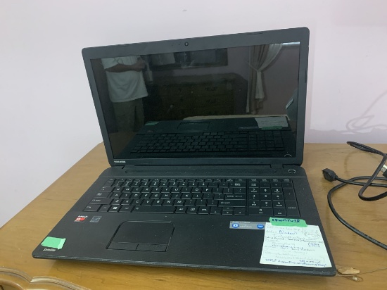 Toshiba Windows 8.1 Laptop.  No Cord.  Unknown if in Operating Order.