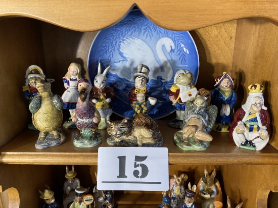 Shelf lot of Royal Doulton figurines