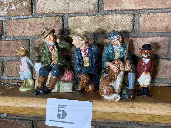 Group lot of 5 Royal Doulton figurines