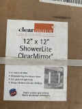 Clear Mirror 12 inch x 12 inch Shower Lite Clear Mirror