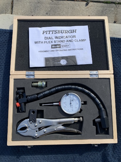 Pittsburgh Dial Indicator with Flex Stand & Clamp