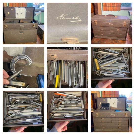 Kennedy 7 Drawer Machinist Chest with Contents.  See Photos