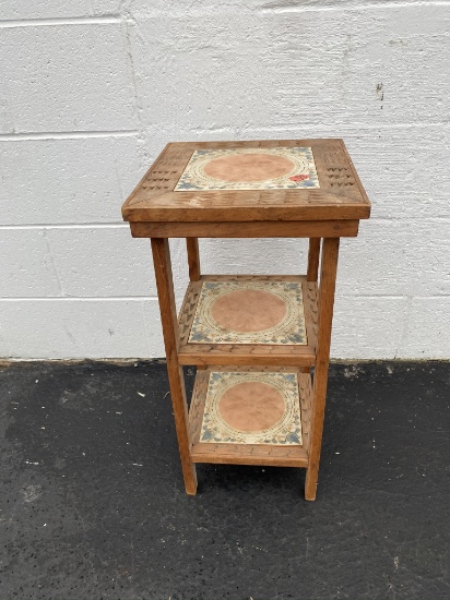 Vintage Stand with Italian made tile inserts