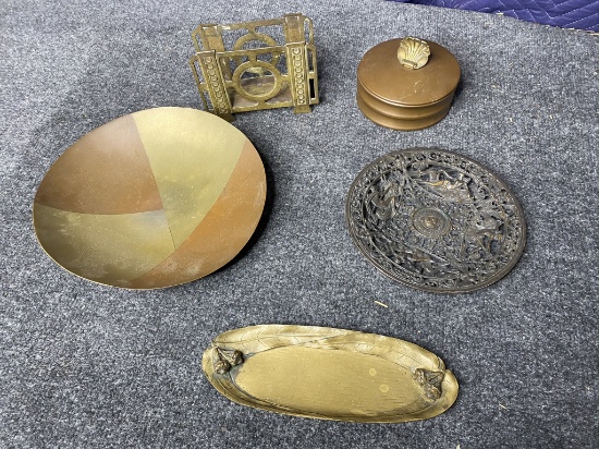 Group of vintage decorative metalwork
